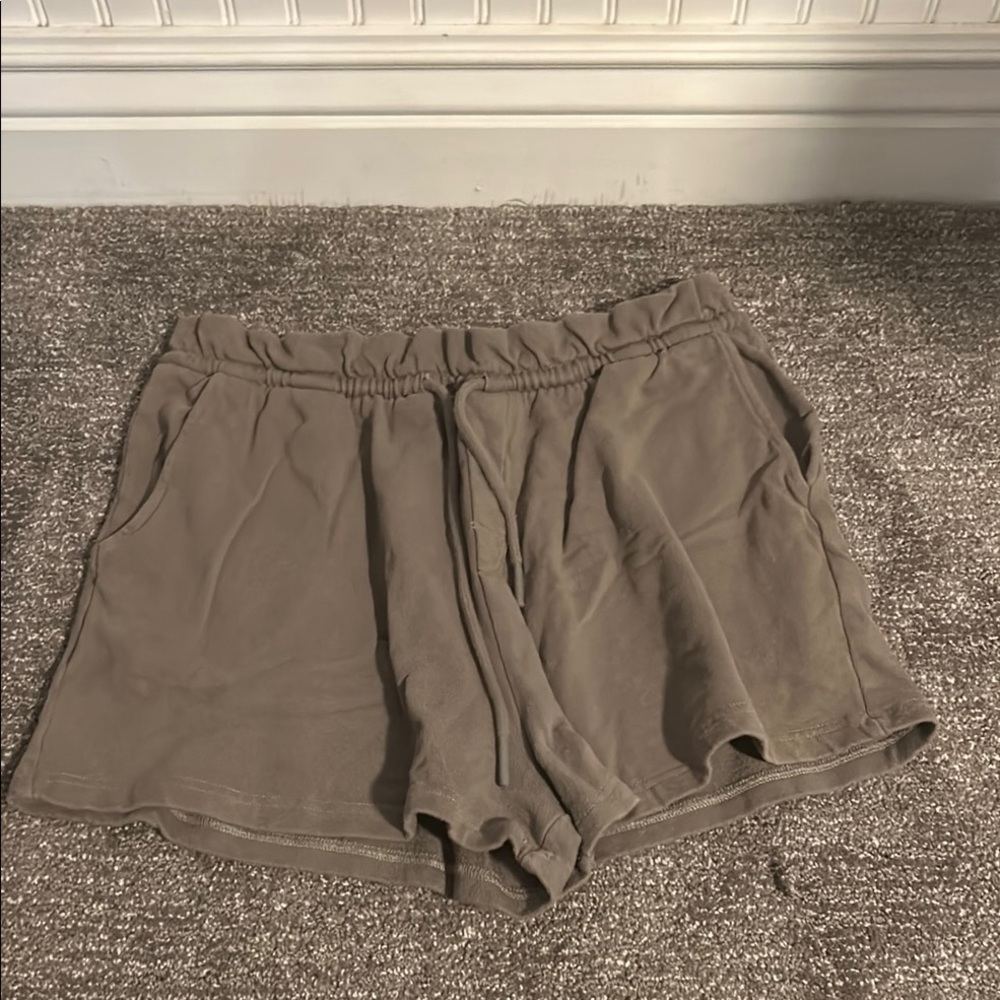 Z Supply Tan Athletic Shorts with Elastic Waistband